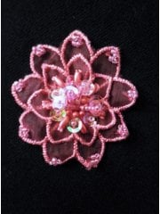 Sequin Flower Embellishment- Cerise Pink EM142 CPN