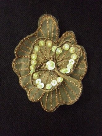Sequin Flower Embellishment- Paradise Green EM141 PGR