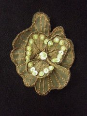 Sequin Flower Embellishment- Paradise Green EM141 PGR