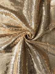 Sequin Mesh Ground Lightweight Fabric- Gold SQ264 GLD