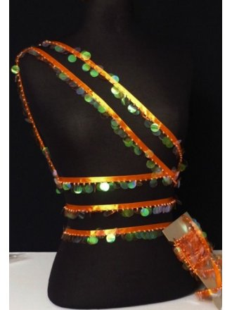 Sequin Trimming- Tropical Orange SY23 OR