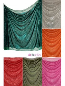 Sequins 2mm Poly Spandex Stretch Mesh Fabric- SQ968