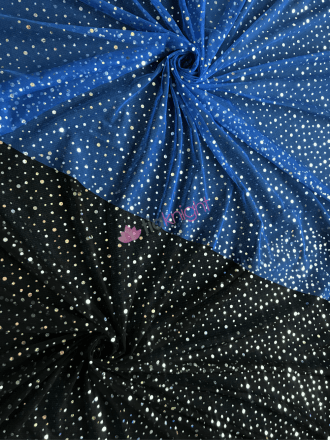 Sequins Mesh Net Dancewear Material- Silver Sparkle SQ634