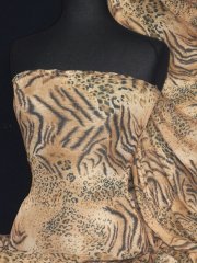 Sheer Subtle Shimmer Fabric- Gold Animal Q1229 GLD