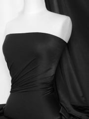 Shiny (1 Metre Width) Span Leotard 4 Way Stretch Fabric - Black SQ529 BK