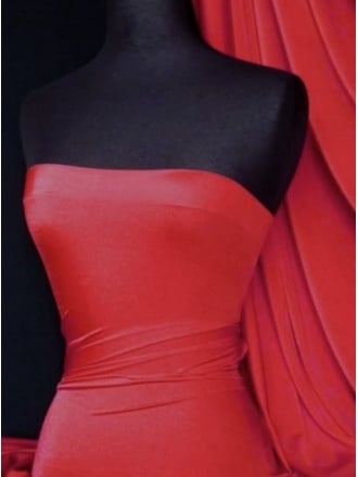Shiny Lycra 4 Way Stretch Material- Deep Red Q54 DPRD