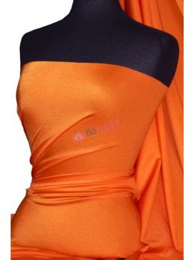 Shiny Lycra 4 Way Stretch Material- Flo Orange Q54 FLOR