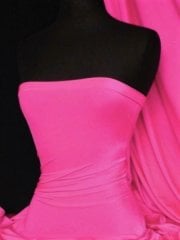 Shiny Lycra 4 Way Stretch Material- Flo Pink Q54 FLPN