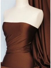 Shiny Lycra 4 Way Stretch Material- Ginger Brown Q54 GBR