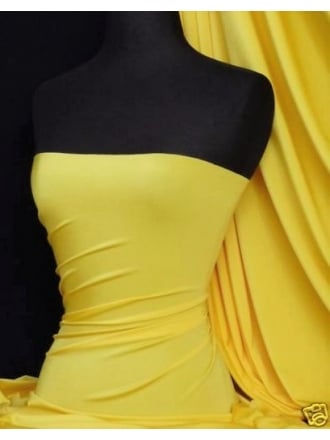Shiny Lycra 4 Way Stretch Material- Light Yellow Q54 LTYL