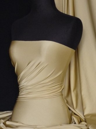 Shiny Lycra 4 Way Stretch Material- Matt Gold Q54 MTGL