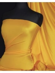 Shiny Lycra 4 Way Stretch Material- Mid Yellow Q54 MDYL