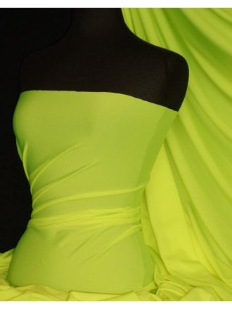 Shiny Lycra 4 Way Stretch Material- Neon Yellow Q54 NYL