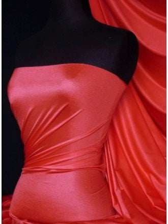 Shiny Lycra 4 Way Stretch Material- Scarlett Red Q54 SCRD