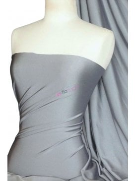 Shiny Lycra 4 Way Stretch Material- Silver Grey Q54 SLV
