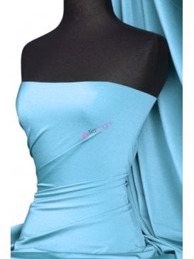 Shiny Lycra 4 Way Stretch Material- Sky Blue Q54 SKBL