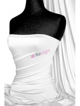 Shiny Lycra 4 Way Stretch Material- White Q54 WHT