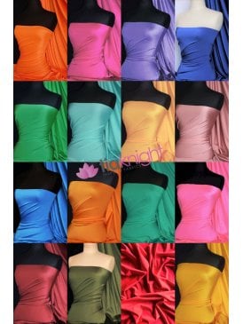 Shiny Nylon Lycra 4 Way Stretch Dressmaking Fabric Q54H