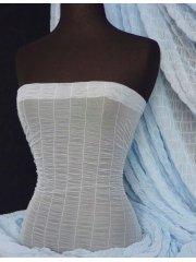 Shirring Power Mesh 4 Way Stretch Material- Baby Blue Q1266 BBL