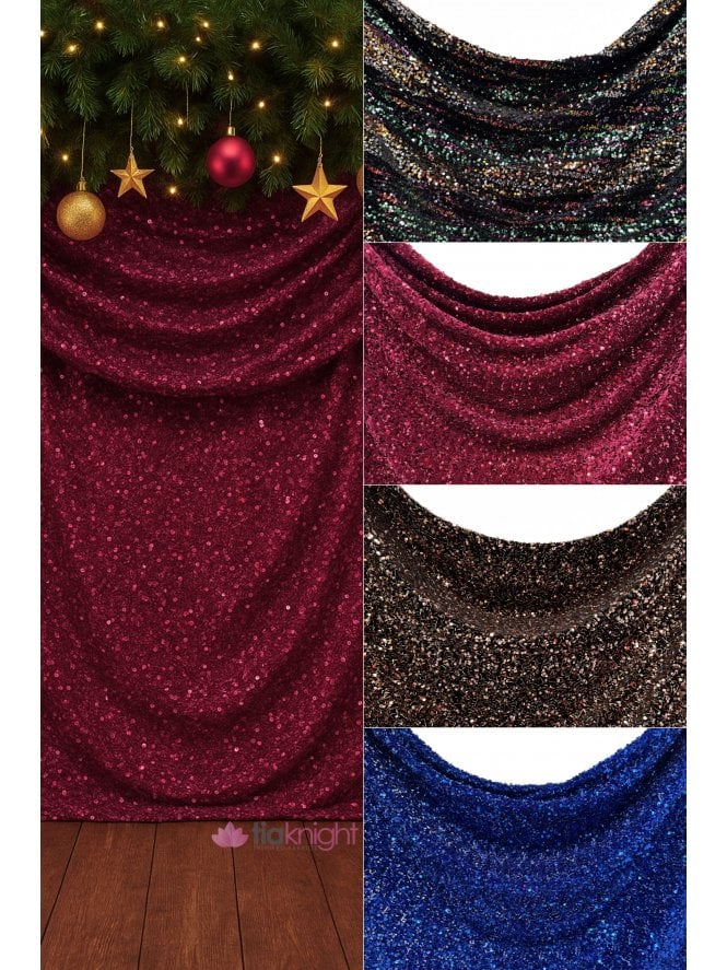 Showtime 4mm Sequins Dress/Dance Velvet Stretch Fabric- SQ980