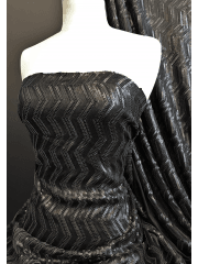 Showtime Dress/Dance Heavy Weight Sequins Lycra Fabric- Chanel Matte 3D SEQ80 BK