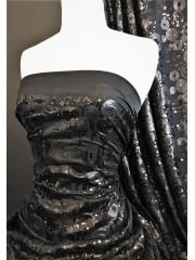 Showtime Dress/Dance Lycra Fabric- Cirque Du Sequins SEQ79 BK