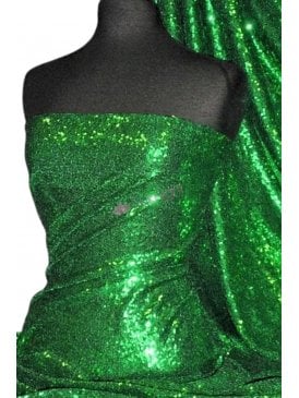 Showtime Fabric All Over Stitched 3mm Sequins- Leaf Green SEQ53 LFGR