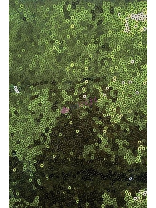 Showtime Fabric All Over Stitched 3mm Sequins - Olive SEQ53 OLV