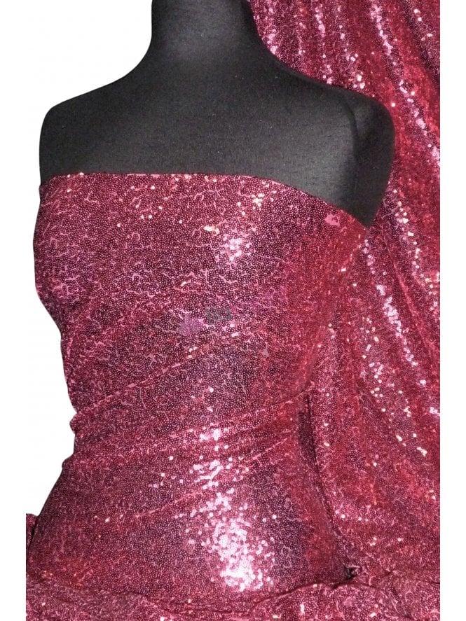 Showtime Fabric All Over Stitched 3mm Sequins - Pink Mist SEQ53 PMST