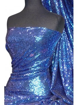 Showtime Fabric All Over Stitched 3mm Sequins - Royal Blue SEQ53 RBL