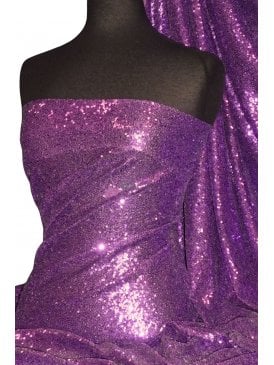 Showtime Fabric All Over Stitched 3mm Sequins - Violet SEQ53 VLT