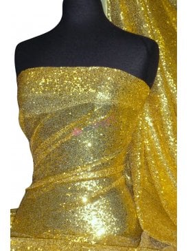 Showtime Fabric All Over Stitched 3mm Sequins- Yellow/Gold SEQ53 SEQ53 YLGD