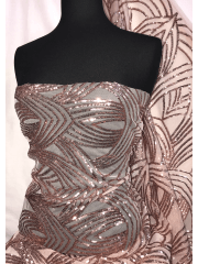 Showtime Sequins Dress/Dance Fabric- Rose Gold Gatsby SEQ70 RSGD