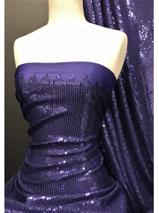 Showtime Sequins Stitched Fully Lined Lycra Fabric- Fantasia Purple SQ416 PPL