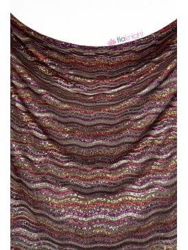 Showtime Stitched 3mm Sequins Mesh Fabric- Multi Zig-Zag SQ981 MLT