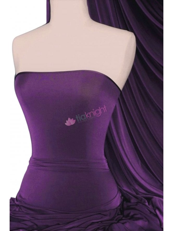 Silk Touch 4 Way Stretch Fabric- Aubergine Q53 AUB