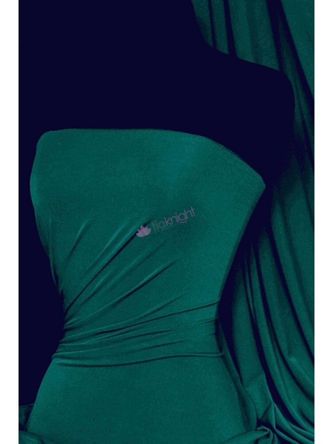 Silk Touch 4 Way Stretch Fabric- Bottle Green Q53 BTGR
