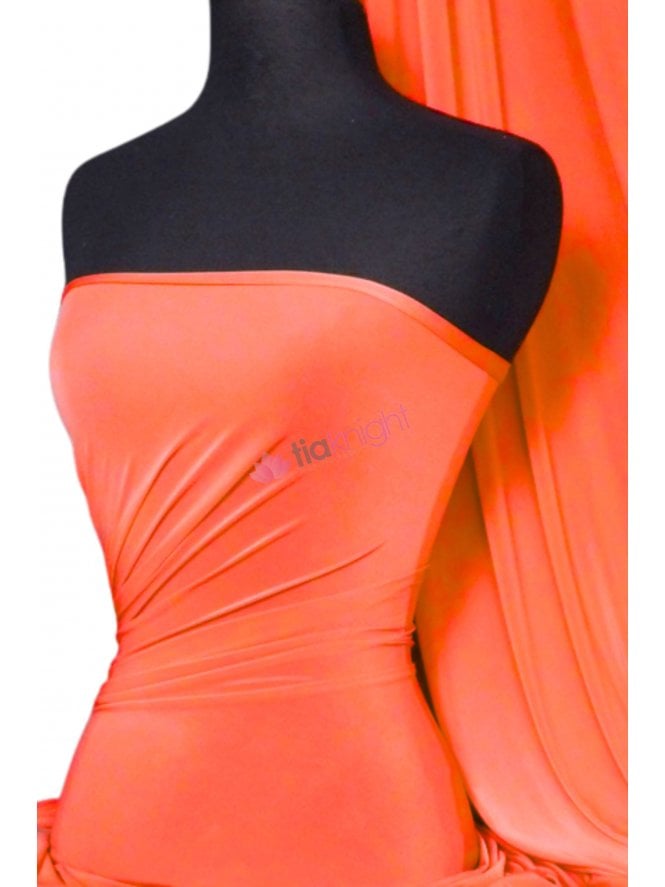 Silk Touch 4 Way Stretch Fabric- Bright Orange Q53 BTOR
