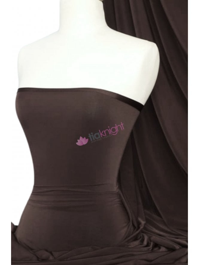Silk Touch 4 Way Stretch Fabric- Chocolate Brown Q53 CHBR