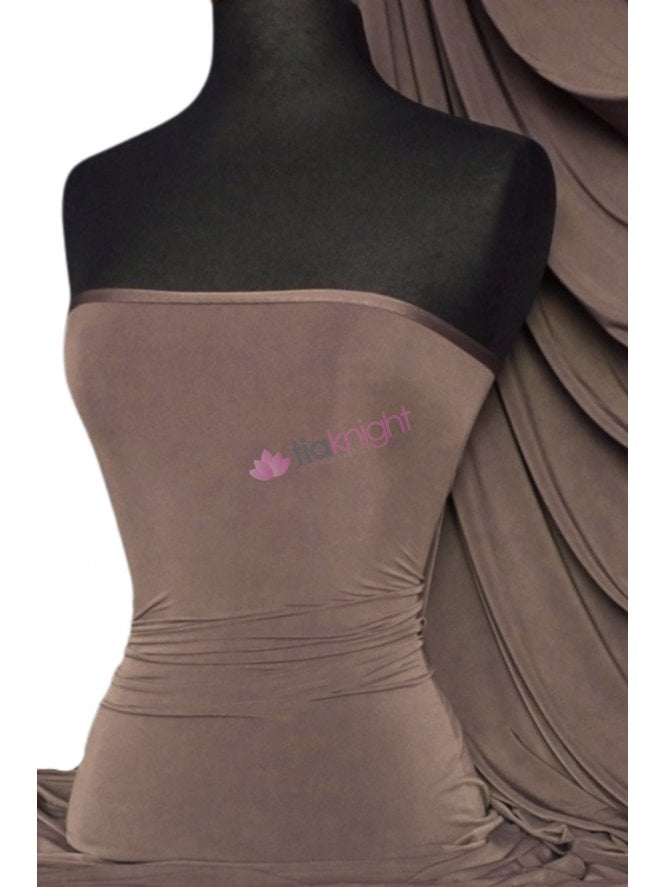 Silk Touch 4 Way Stretch Fabric- Hazelnut Brown Q53 HZNT
