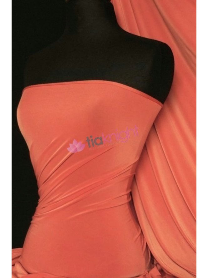 Silk Touch 4 Way Stretch Fabric- Light Tangerine Q53 LTNG