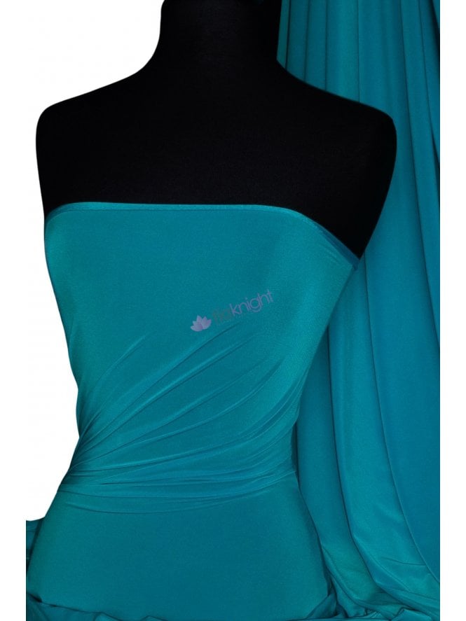 Silk Touch 4 Way Stretch Fabric- Peacock Blue Q53 PCK