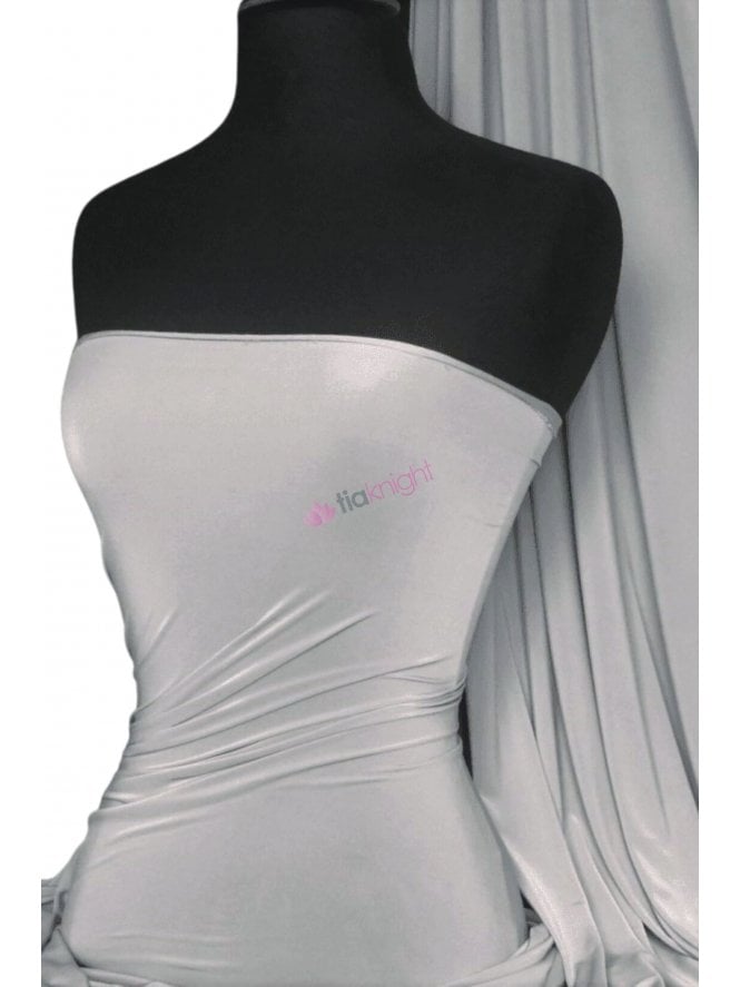 Silk Touch 4 Way Stretch Fabric- Silver Grey Q53 SLV