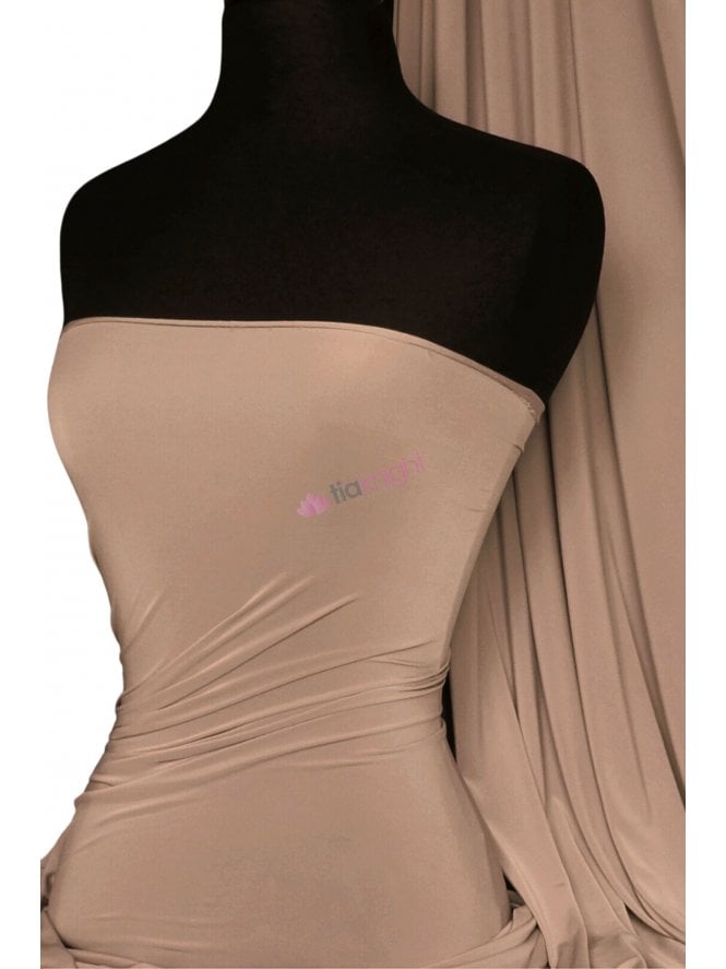 Silk Touch 4 Way Stretch Fabric- Tan Q53 TAN
