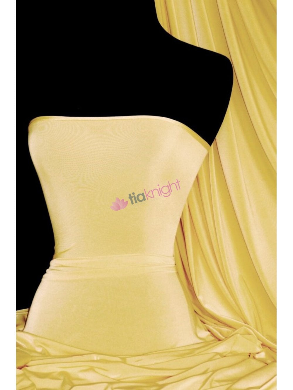 Silk Touch 4 Way Stretch Lycra Fabric- Banana Yellow Q53 BNYL
