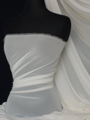 Silky Sheer Chiffon Fabric- Ivory Q727 IV