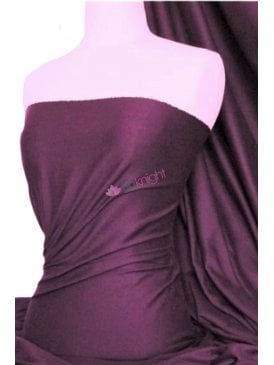Single Jersey Knit 100% Light Cotton T-Shirt Fabric- Aubergine Q1249 AUB