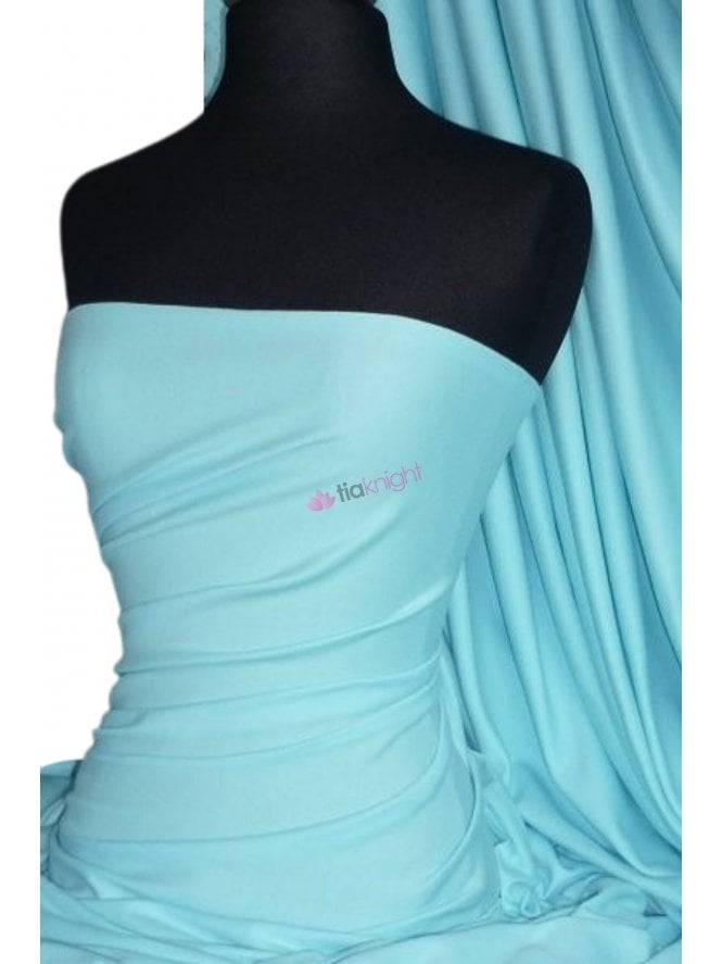 Single Jersey Knit 100% Light Cotton T-Shirt Fabric- Baby Blue Q1249 BBL