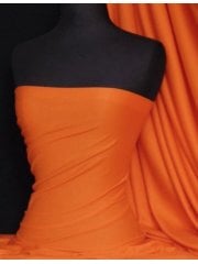 Single Jersey Knit 100% Light Cotton T-Shirt Fabric- Bright Orange Q1249 BTOR