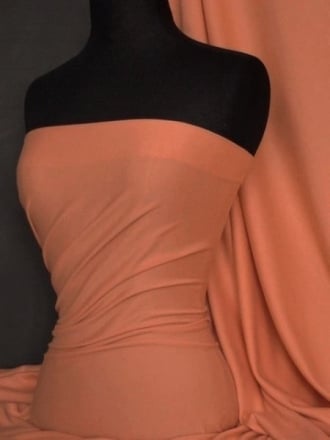 Single Jersey Knit 100% Light Cotton T-Shirt Fabric- Burnt Orange Q1249 BNOR